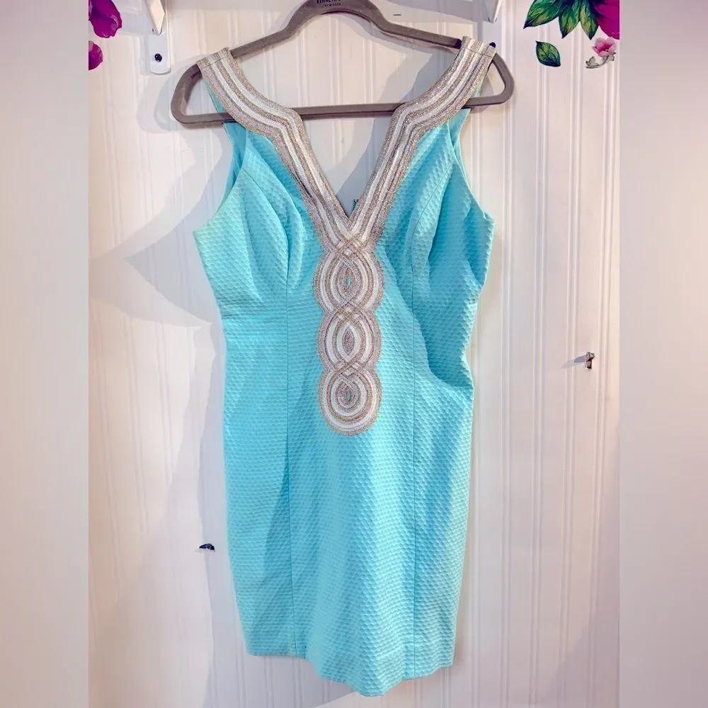 Lilly Pulitzer Dresses Lilly Pulitzer‎ Valli Shift Dress Serene Blue Sz 2